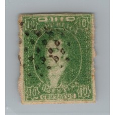 ARGENTINA 1864 GJ 23 ESTAMPILLA RIVADAVIA DE 10 Cts DE BUENA CALIDAD U$ 30